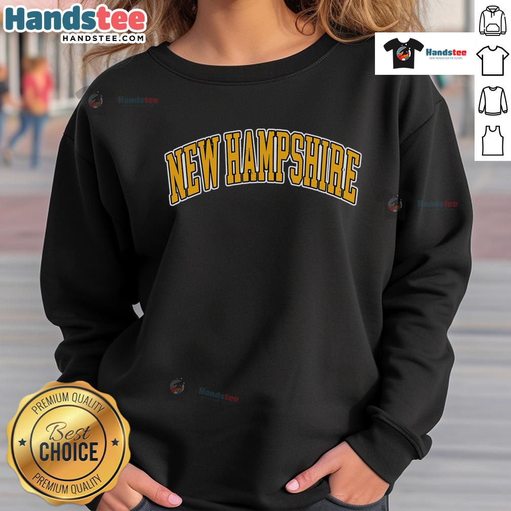 Good Retro Vintage New Hampshire States American Distressed Sweatshirt in casual setting, showcasing retro style.
