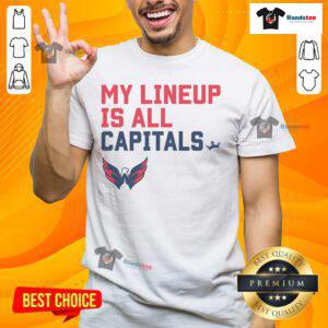 Good Washington Capitals My Lineup T-Shirt featuring team colors and logo, perfect for fans and game day attire.