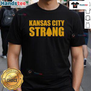 Happy Kansas City Strong T-Shirt featuring vibrant colors and bold graphics celebrating Kansas City's spirit.