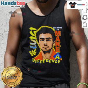 Hot Luigi It's Time to Make a Difference 2025 tank top featuring vibrant graphics and a stylish design for summer wear.