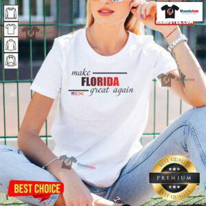 Hot Make Florida Great Again Ladies Tee in vibrant colors, perfect for showing state pride and making a bold fashion statement.