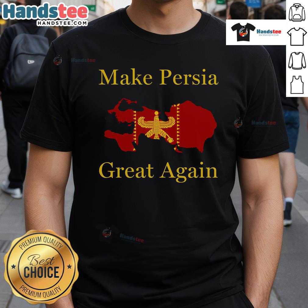 Hot Nowruz Iran Make Persia Great Again T-Shirt design featuring vibrant colors and festive Persian motifs.