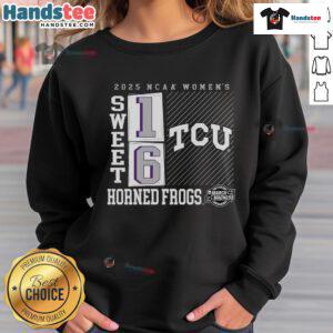 Hot TCU Horned Frogs 2025 NCAA Women's Basketball Tournament sweatshirt featuring a no-look pass design for March Madness.