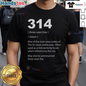 Nice 314 St Louis Definition T-Shirt featuring a stylish design celebrating St. Louis culture and pride.