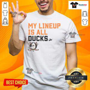 Nice Anaheim Ducks My Lineup T-Shirt featuring team colors and logo, perfect for fans and game day wear.