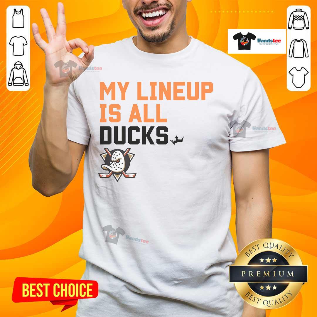 Nice Anaheim Ducks My Lineup T-Shirt featuring team colors and logo, perfect for fans and game day wear.