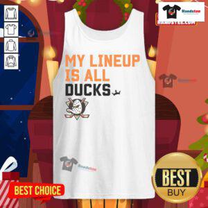 Nice Anaheim Ducks My Lineup tank top featuring team colors and logo, perfect for game day or casual wear.