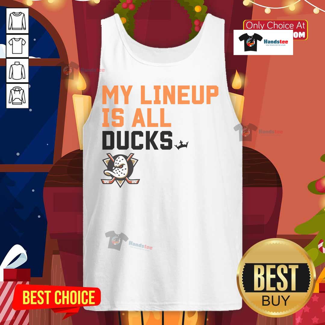 Nice Anaheim Ducks My Lineup tank top featuring team colors and logo, perfect for game day or casual wear.