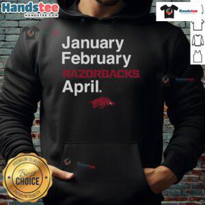 Nice Arkansas Basketball hoodie featuring Razorbacks design, perfect for January-February games and April fan events.