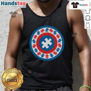 Autism Awareness Tank Top featuring 'Nice, Autism Is My Super Power' design, promoting acceptance and understanding.