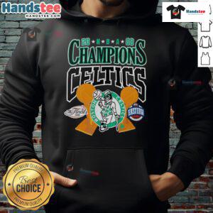 Boston Celtics Fanaticity Big Champ NBA Finals Champions Hoodie in vibrant green, perfect for loyal fans celebrating victory.