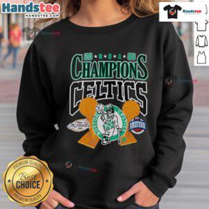 Boston Celtics Fanaticity sweatshirt celebrating NBA Finals Champions, perfect for fans showing team pride.