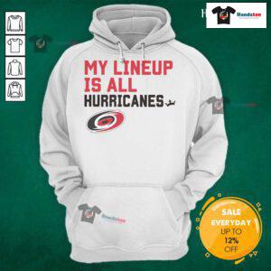 Nice Carolina Hurricanes My Lineup Hoodie featuring team colors and logo, perfect for fans and game day attire.