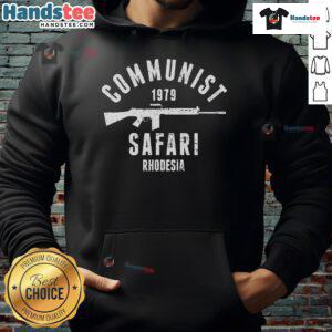 Nice Communist Safari 1979 Rhodesia Light Infantry hoodie featuring vintage military design and unique graphic.