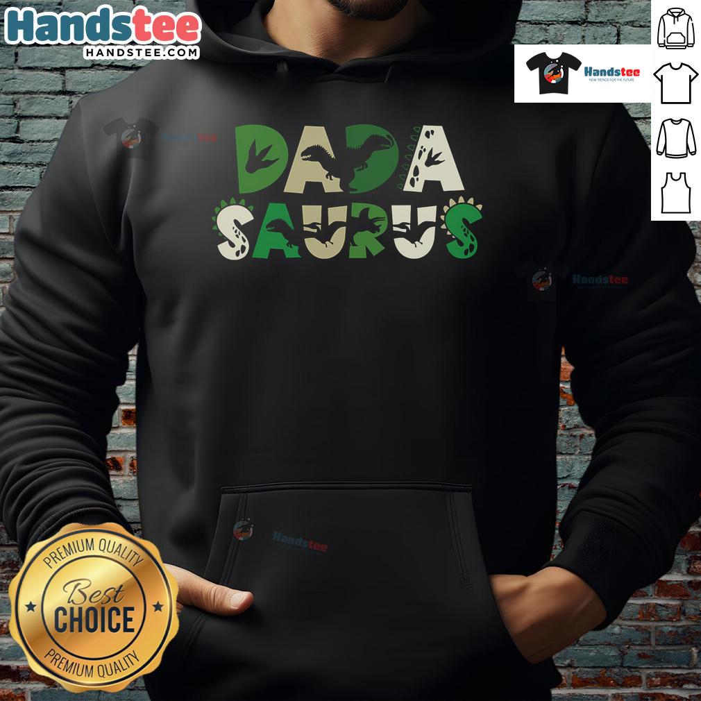 Matching family birthday dinosaur hoodie featuring a cute Dadasaurus design for fun celebrations.