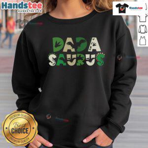 Matching family birthday dinosaur sweatshirt featuring a cute Dadasaurus design for a fun celebration.
