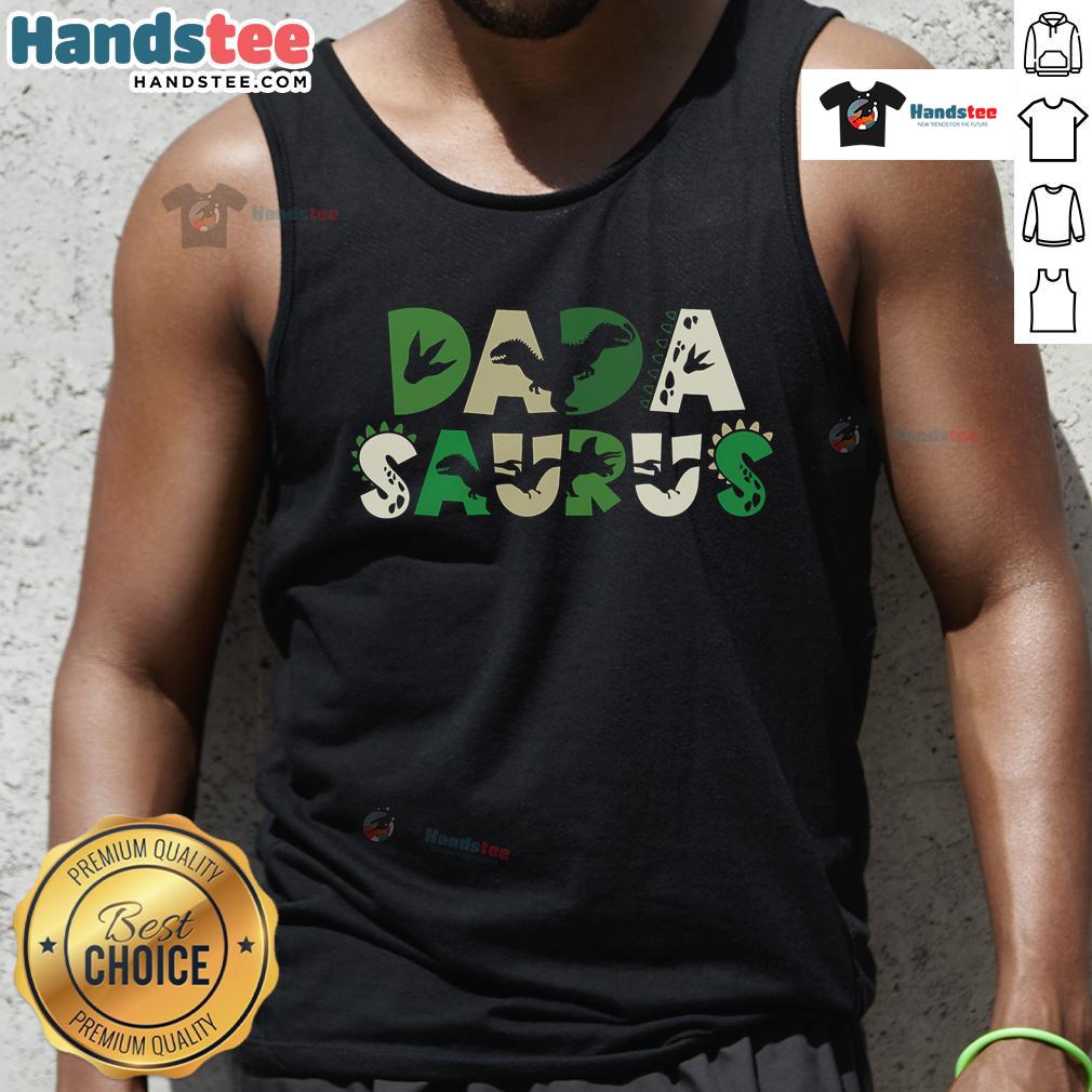 Cute Dadasaurus matching family birthday dinosaur tank top for kids and adults celebrating together.