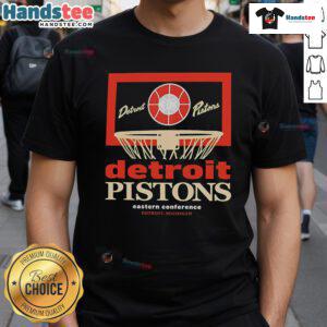 Alt Text: Nice Detroit Pistons Eastern Conference City Edition Backboard T-Shirt featuring vibrant team colors and logo.