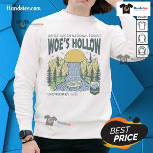 Cozy sweatshirt featuring wildlife design, perfect for hiking in Eagen National Forest's Woes Hollow.