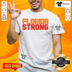 Alt Text: Nice distressed Florida Strong T-shirt featuring bold lettering and a stylish, casual design for proud Floridians.