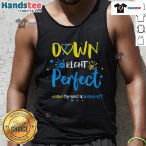 Light blue tank top featuring a Down Syndrome awareness ribbon, perfect for showing support and raising awareness.