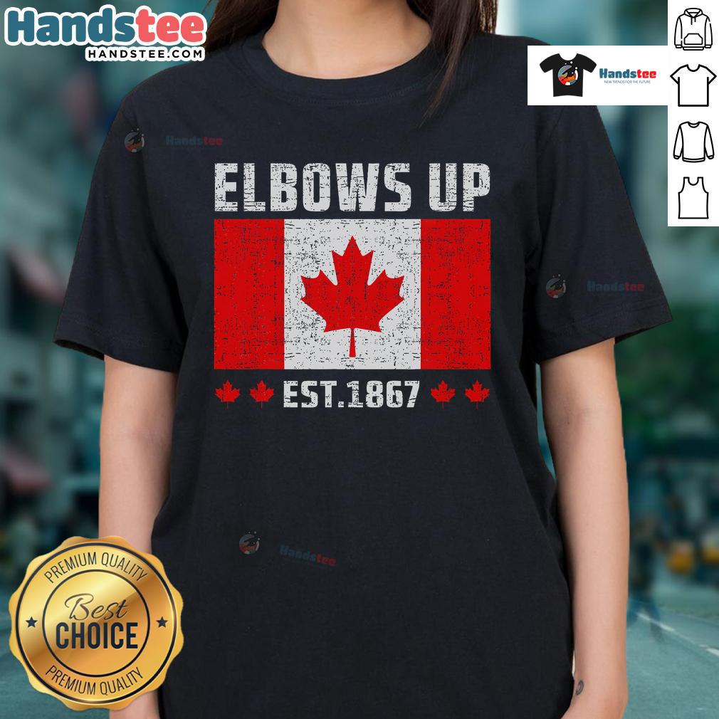 Canadian ladies tee featuring 'True North Strong & Free' design, ideal for proud Canadians celebrating their heritage.