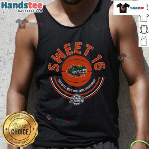 Stylish Nice Florida Basketball 2025 Sweet Sixteen tank top featuring vibrant colors and a trendy design for fans.