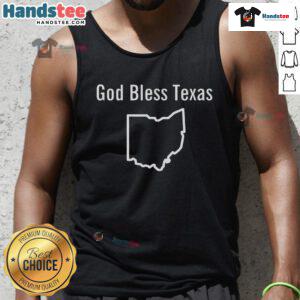 Nice God Bless Texas Ohio Tank Top featuring a stylish design for proud Texans and Ohioans, perfect for casual wear.