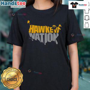 Stylish Iowa map tee for Hawkeye Nation lovers, perfect for showcasing Iowa pride in a casual ladies' fit.