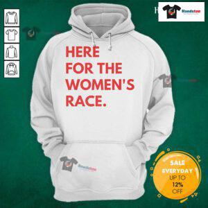 Alt Text: Nice Here for the Real Women's Race Hoodie in vibrant colors, showcasing a stylish and comfortable design for racers.