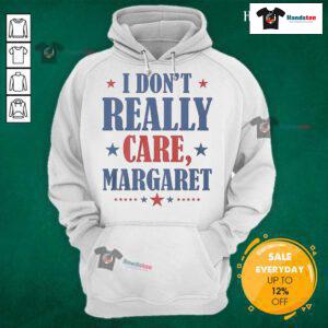 Nice I Don't Really Care Margaret Star Hoodie in stylish black, perfect for casual wear and expressing individuality.