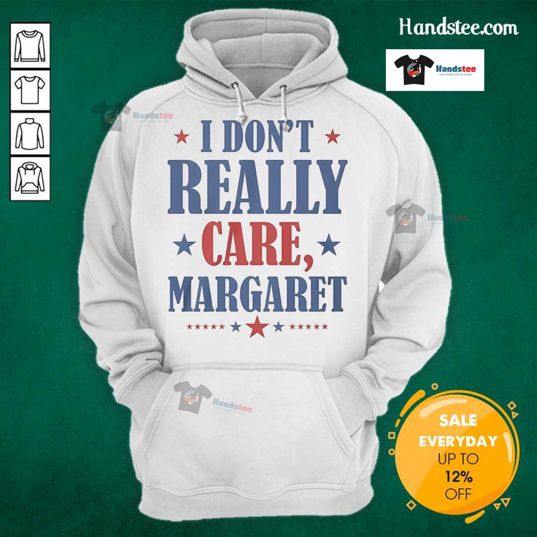 Nice I Don't Really Care Margaret Star Hoodie in stylish black, perfect for casual wear and expressing individuality.