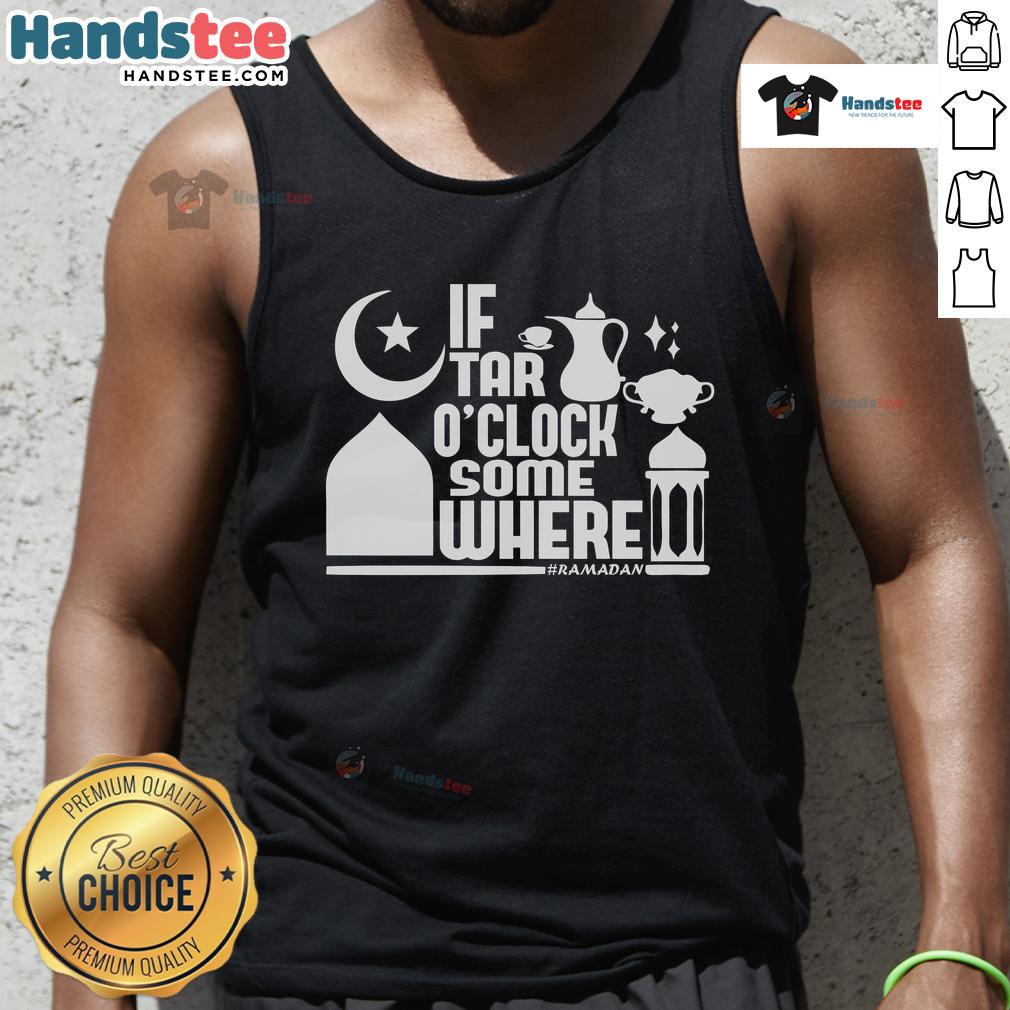 Nice If Tar O'Clock Somewhere Ramadan Tank Top featuring festive design for stylish celebration during Ramadan.