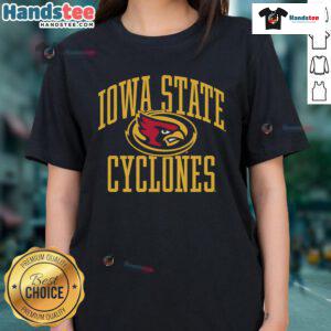 Alt Text: Nice Iowa State Cyclones Arch Ladies Tee featuring vibrant colors and team logo, perfect for fans and casual wear.