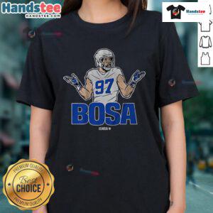 Nice Joey Bosa Buffalo Shrug Ladies Tee featuring vibrant design and comfortable fit for fans of the NFL star.