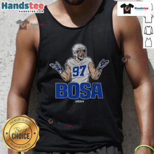 Stylish Nice Joey Bosa Buffalo Shrug tank top featuring bold graphics, perfect for fans and casual wear.