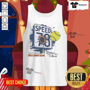Nice Karlyn Pickens wearing a Tennessee Volunteers softball tank top, celebrating her world record speed of 78 mph.