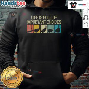 Vintage golf hoodie featuring 'Life Is Full Of Important Choices' design, perfect for golf enthusiasts and stylish comfort.