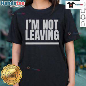 Women's tee featuring 'Nice Like Myles Garrett, I'm Not Leaving' design, perfect for football fans and casual wear.