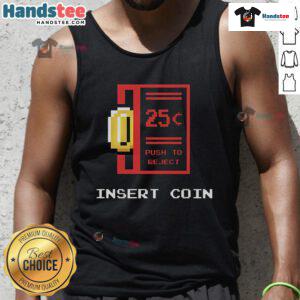 Retro 8-bit tank top featuring a Nice Mario coin insert design, perfect for gaming enthusiasts and nostalgic fans.