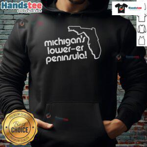 Cozy hoodie featuring a map of Michigan's Lower Peninsula, perfect for showcasing state pride and style.