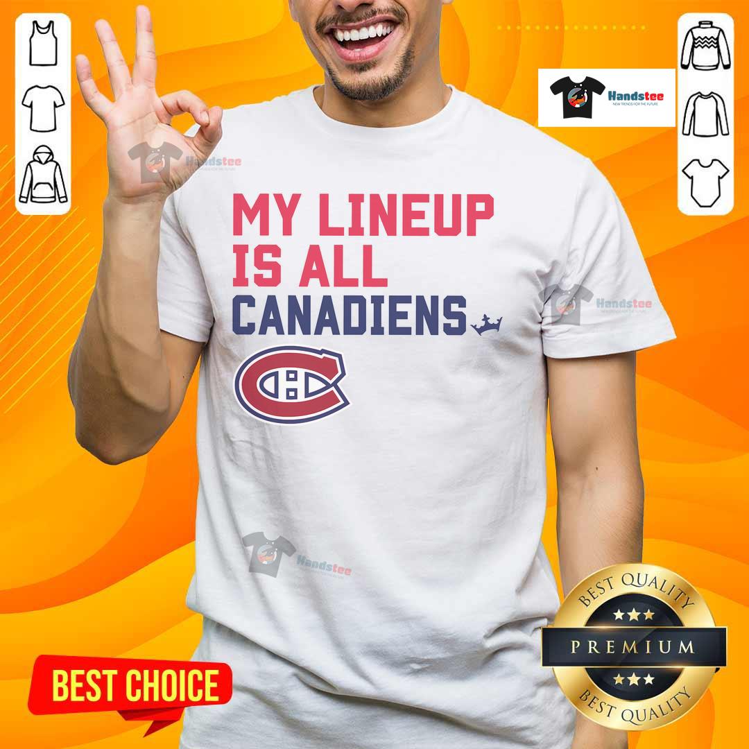 Nice Montreal Canadiens My Lineup T-Shirt featuring the team's logo, perfect for fans and casual wear.