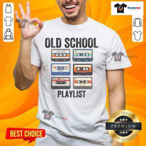 Vintage cassette tapes on a retro t-shirt, celebrating nostalgic 70s and 80s music with a nice old school playlist design.