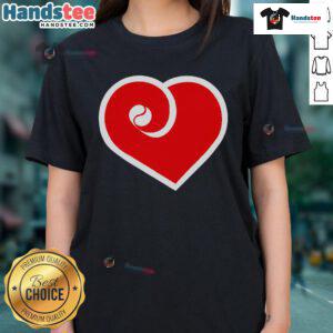 Cute ladies tee featuring a heart design with 'Phillies' for Philadelphia Phillies fans, perfect for game day.