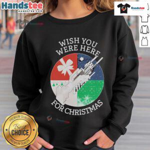 Cozy sweatshirt featuring 'Wish You Were Here' artwork by Pink Floyd, perfect for Christmas and holiday celebrations.