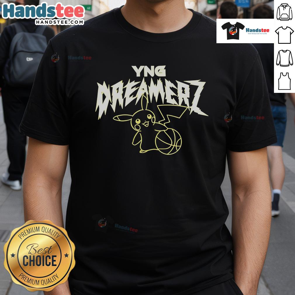 Nice Pokemon Yng Dreamerz Pikachu T-Shirt featuring a vibrant Pikachu graphic on a stylish tee for fans.