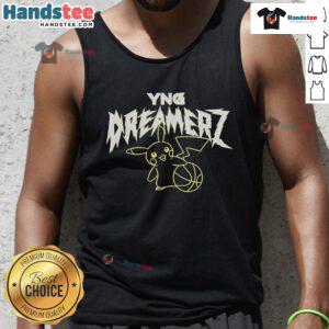 Nice Pokemon YNG Dreamerz Pikachu tank top featuring vibrant Pikachu design, perfect for fans of the iconic franchise.