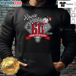 Nice Rosie Reds 60th Anniversary Hoodie featuring a vibrant design, perfect for celebrating six decades of memories.