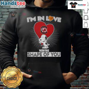 Stylish Nice South Carolina Gamecocks hoodie featuring 'I'm In Love With The Shape Of You' design.
