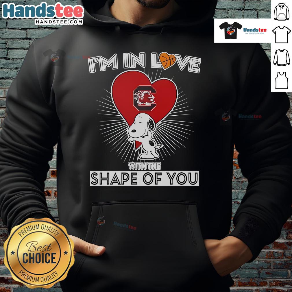 Stylish Nice South Carolina Gamecocks hoodie featuring 'I'm In Love With The Shape Of You' design.